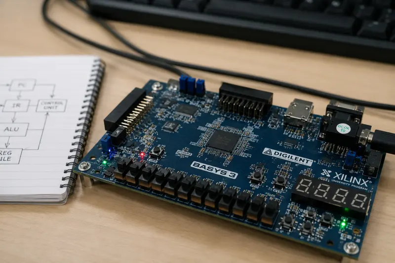 4-Bit NanoProcessor on FPGA